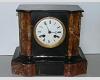 Henry Marc 19c Slate & Marble Mantle 8 day Clock